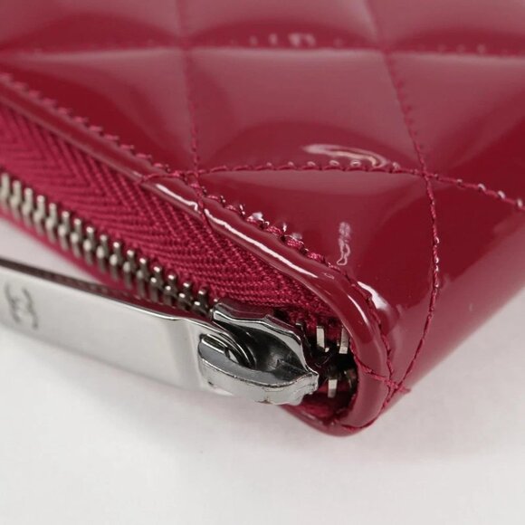 CHANEL Matelasse Brilliant Long Wallet Enamel Pink Silver CC - Picture 8 of 16